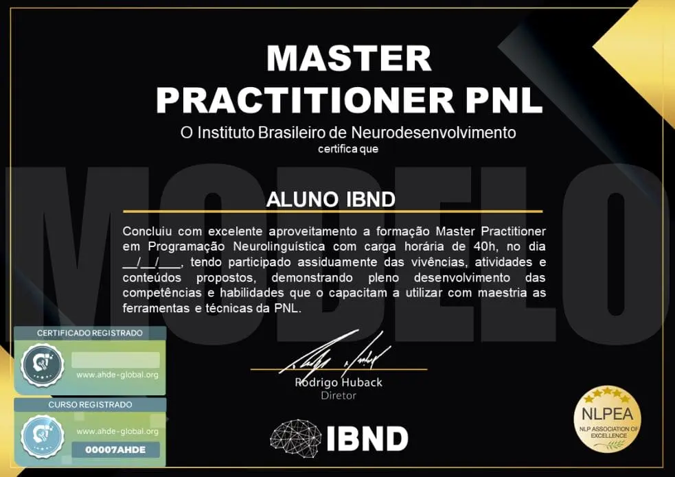 Certificado Master PNL