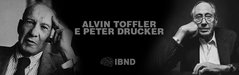 Alvin Toffler e Peter Drucker sustentam uma perspectiva mais voltada para os negócios
